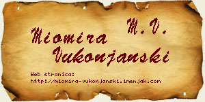 Miomira Vukonjanski vizit kartica